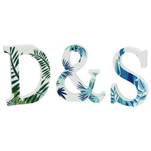 Load image into Gallery viewer, 1pc DIY Wooden Letter Free Standing Alphabet Ornaments Wedding Birthday Name Design Flamingo Tropical Theme Party Decorations