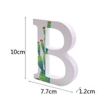 Load image into Gallery viewer, 1pc DIY Wooden Letter Free Standing Alphabet Ornaments Wedding Birthday Name Design Flamingo Tropical Theme Party Decorations