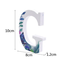 Load image into Gallery viewer, 1pc DIY Wooden Letter Free Standing Alphabet Ornaments Wedding Birthday Name Design Flamingo Tropical Theme Party Decorations