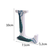 Load image into Gallery viewer, 1pc DIY Wooden Letter Free Standing Alphabet Ornaments Wedding Birthday Name Design Flamingo Tropical Theme Party Decorations