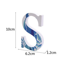 Load image into Gallery viewer, 1pc DIY Wooden Letter Free Standing Alphabet Ornaments Wedding Birthday Name Design Flamingo Tropical Theme Party Decorations