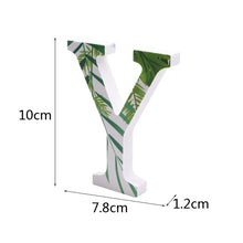 Load image into Gallery viewer, 1pc DIY Wooden Letter Free Standing Alphabet Ornaments Wedding Birthday Name Design Flamingo Tropical Theme Party Decorations