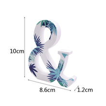 Load image into Gallery viewer, 1pc DIY Wooden Letter Free Standing Alphabet Ornaments Wedding Birthday Name Design Flamingo Tropical Theme Party Decorations
