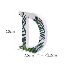 Load image into Gallery viewer, 1pc DIY Wooden Letter Free Standing Alphabet Ornaments Wedding Birthday Name Design Flamingo Tropical Theme Party Decorations
