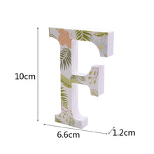 Load image into Gallery viewer, 1pc DIY Wooden Letter Free Standing Alphabet Ornaments Wedding Birthday Name Design Flamingo Tropical Theme Party Decorations
