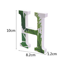 Load image into Gallery viewer, 1pc DIY Wooden Letter Free Standing Alphabet Ornaments Wedding Birthday Name Design Flamingo Tropical Theme Party Decorations
